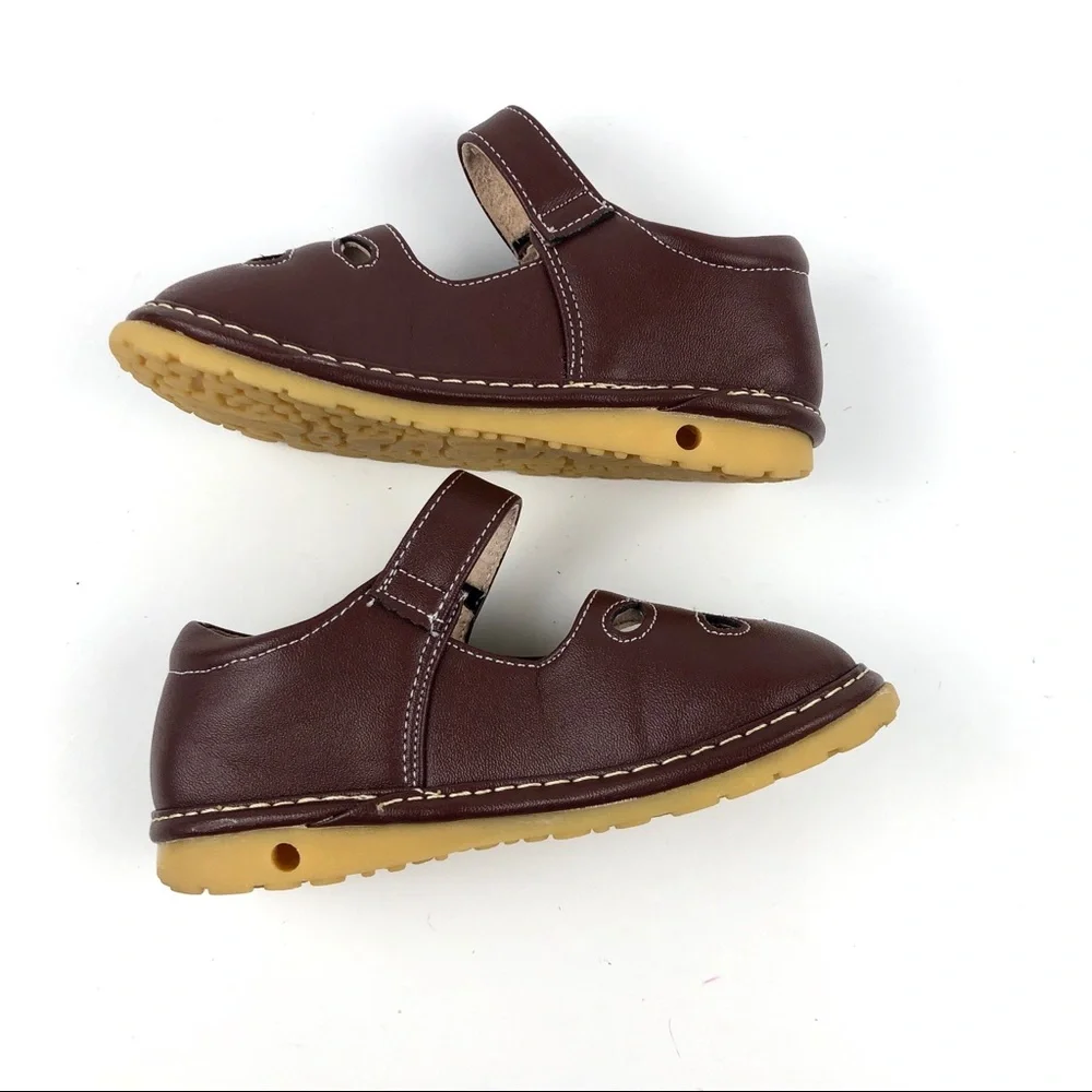 Little Macs Boutique Brown Leather Mary Janes Sz.9